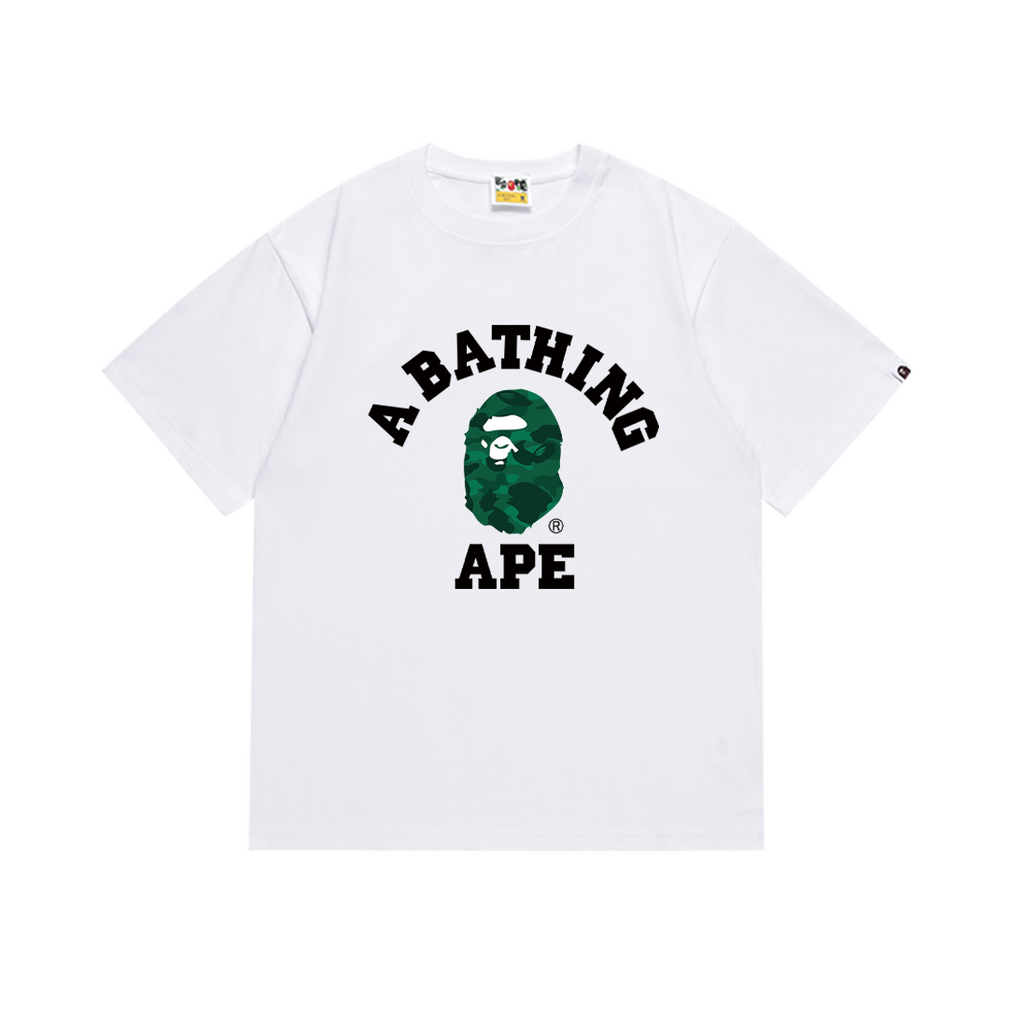 Bathing Shark and ape head print T-Shirt NextBlock