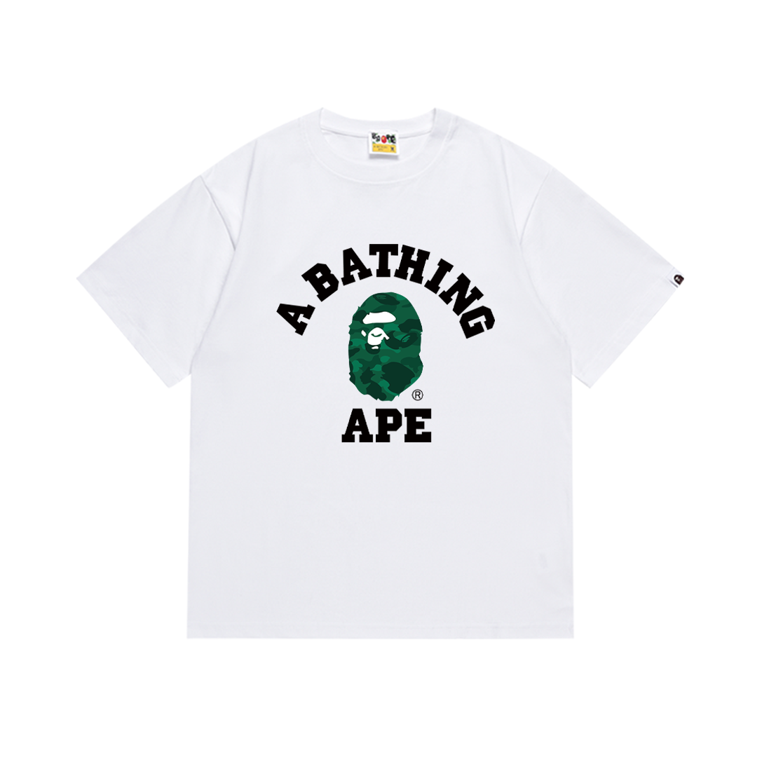 Bathing Shark and ape head print T-Shirt NextBlock