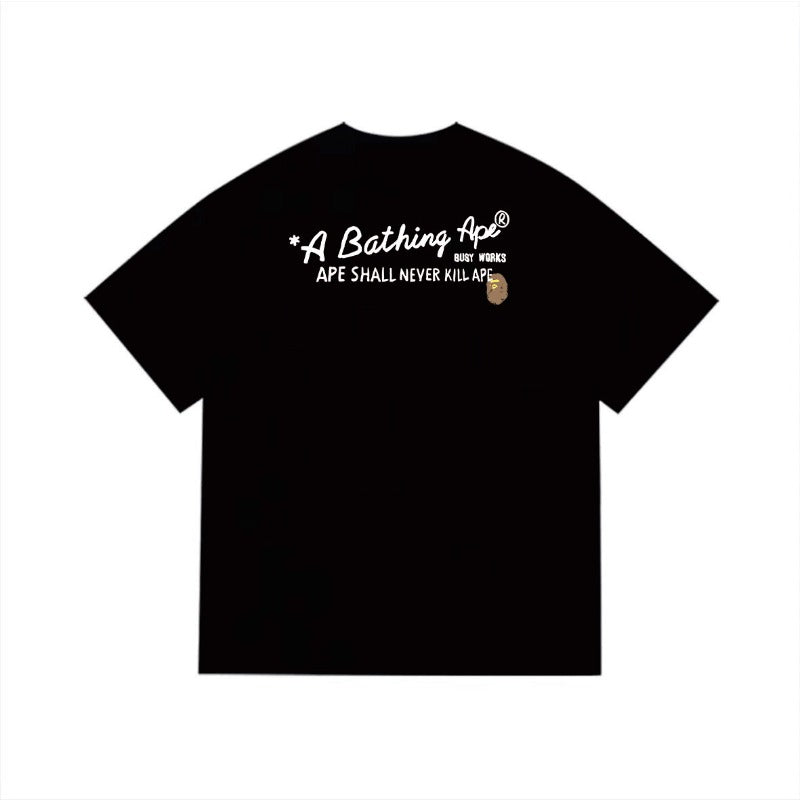 Bathing Shark and ape head print T Shirts NextBlock