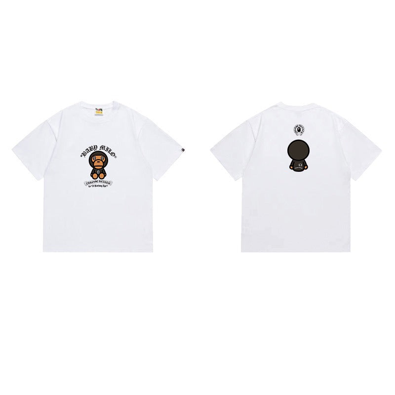 Bathing Shark and ape head print T Shirts NextBlock