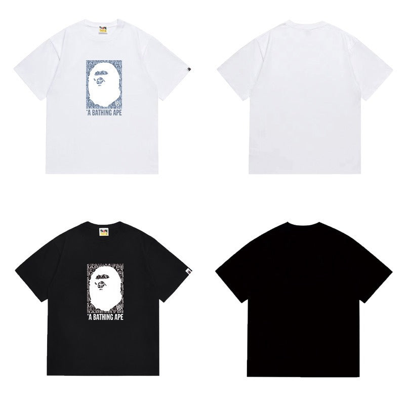 Bathing Shark and ape head print T Shirts NextBlock