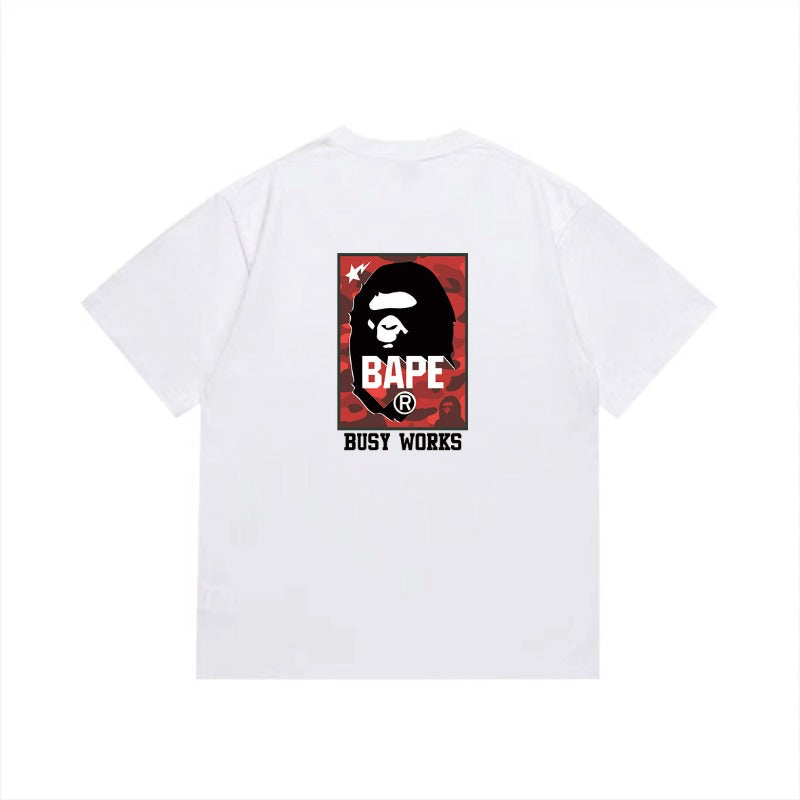 Bathing Shark and ape head print T Shirts NextBlock
