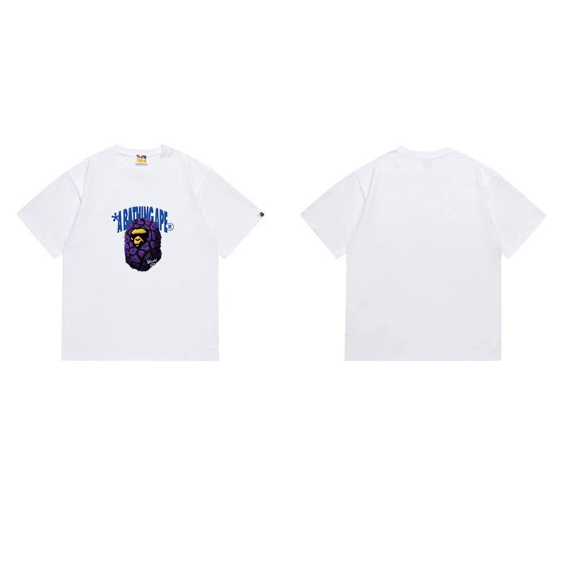 Bathing Shark and ape head print T Shirts NextBlock