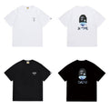 Bathing Shark and ape head print T Shirts NextBlock