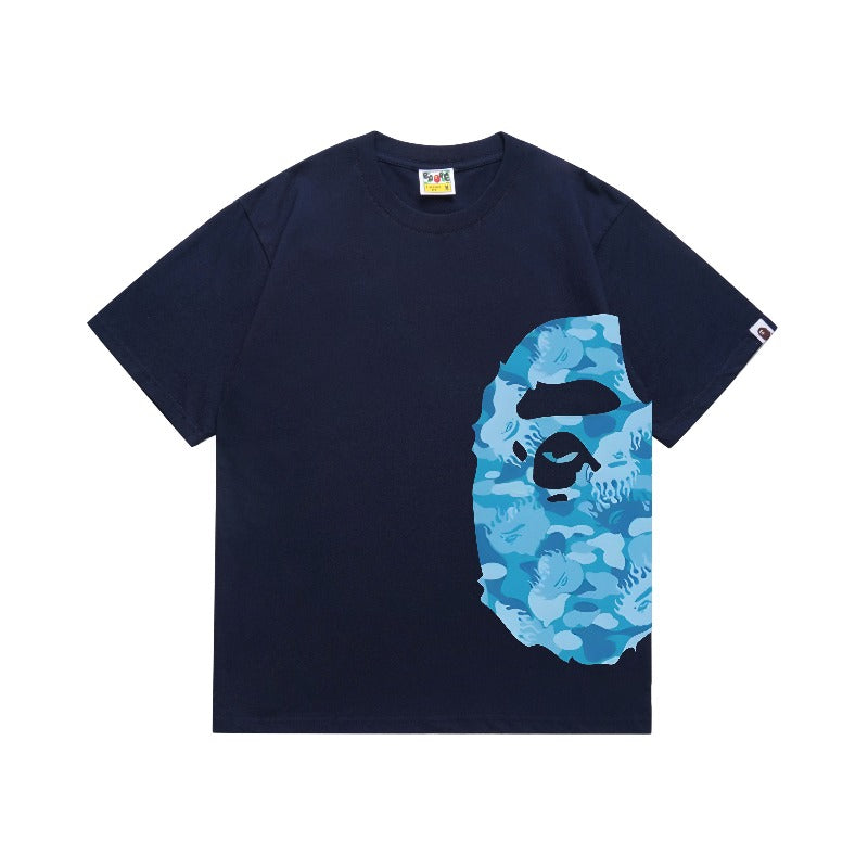 Bathing Shark and ape head print T Shirts NextBlock