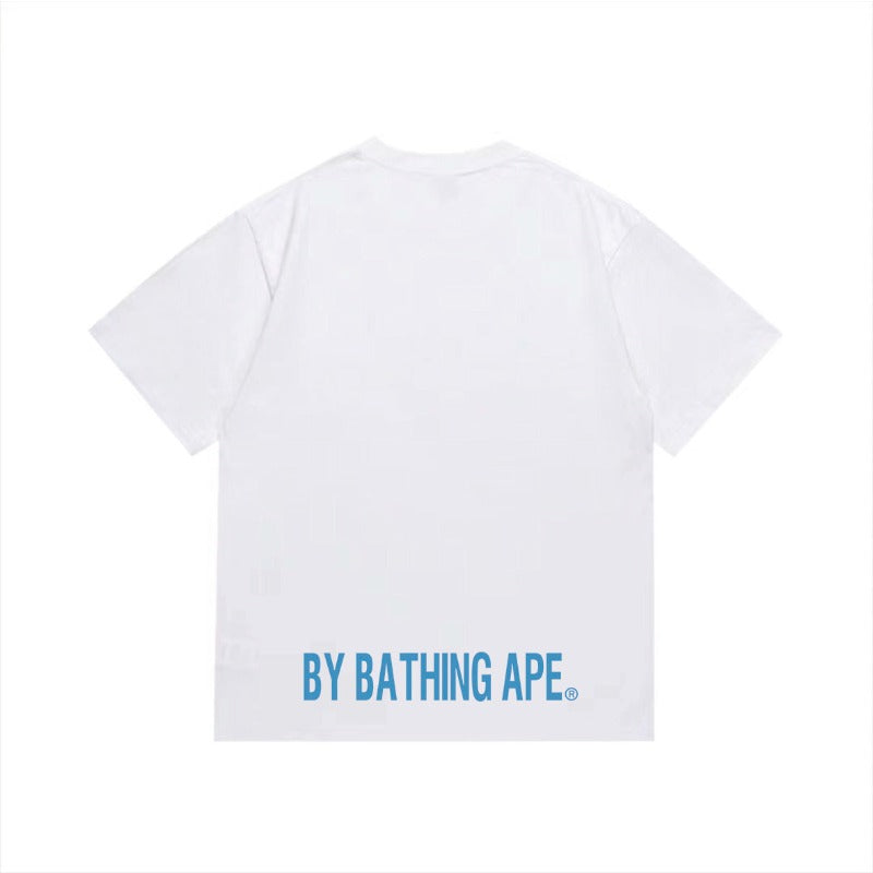 Bathing Shark and ape head print T Shirts NextBlock