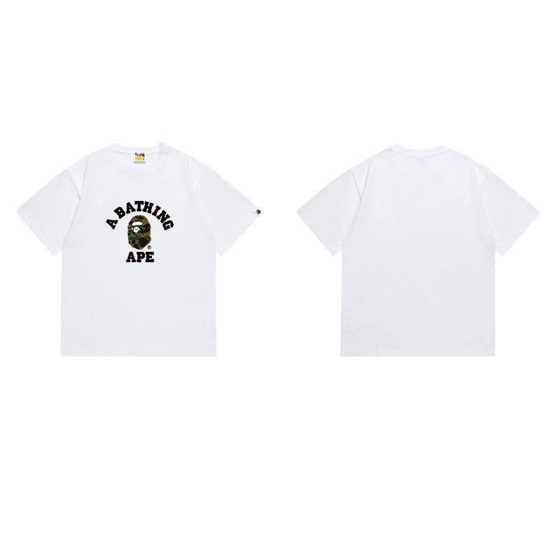 Bathing Shark and ape head print T Shirts NextBlock
