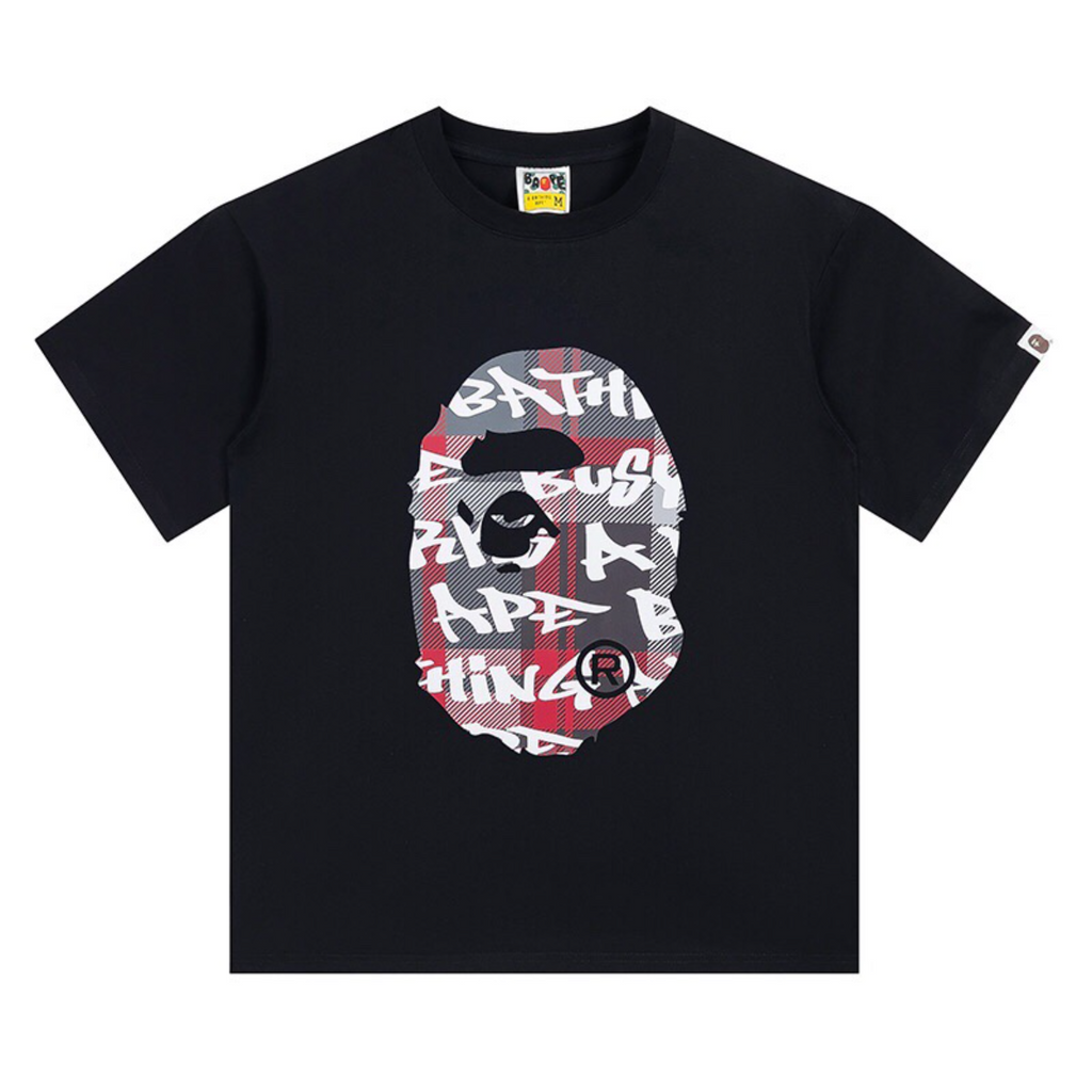 Bathing Shark and ape head print T-Shirt NextBlock