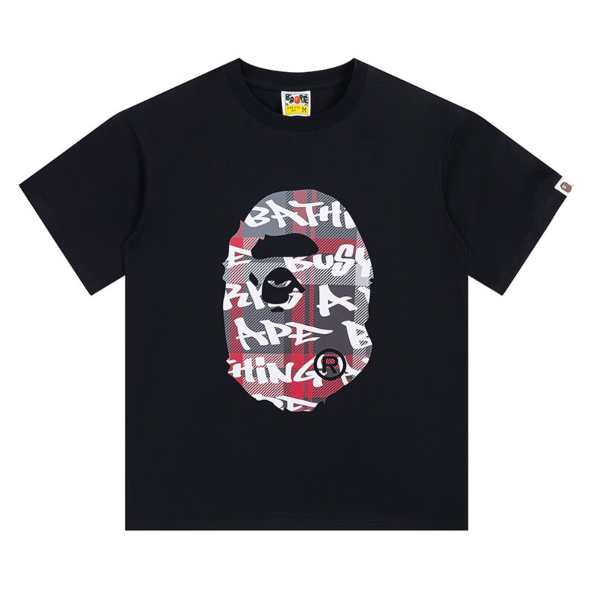 Bathing Shark and ape head print T-Shirt NextBlock