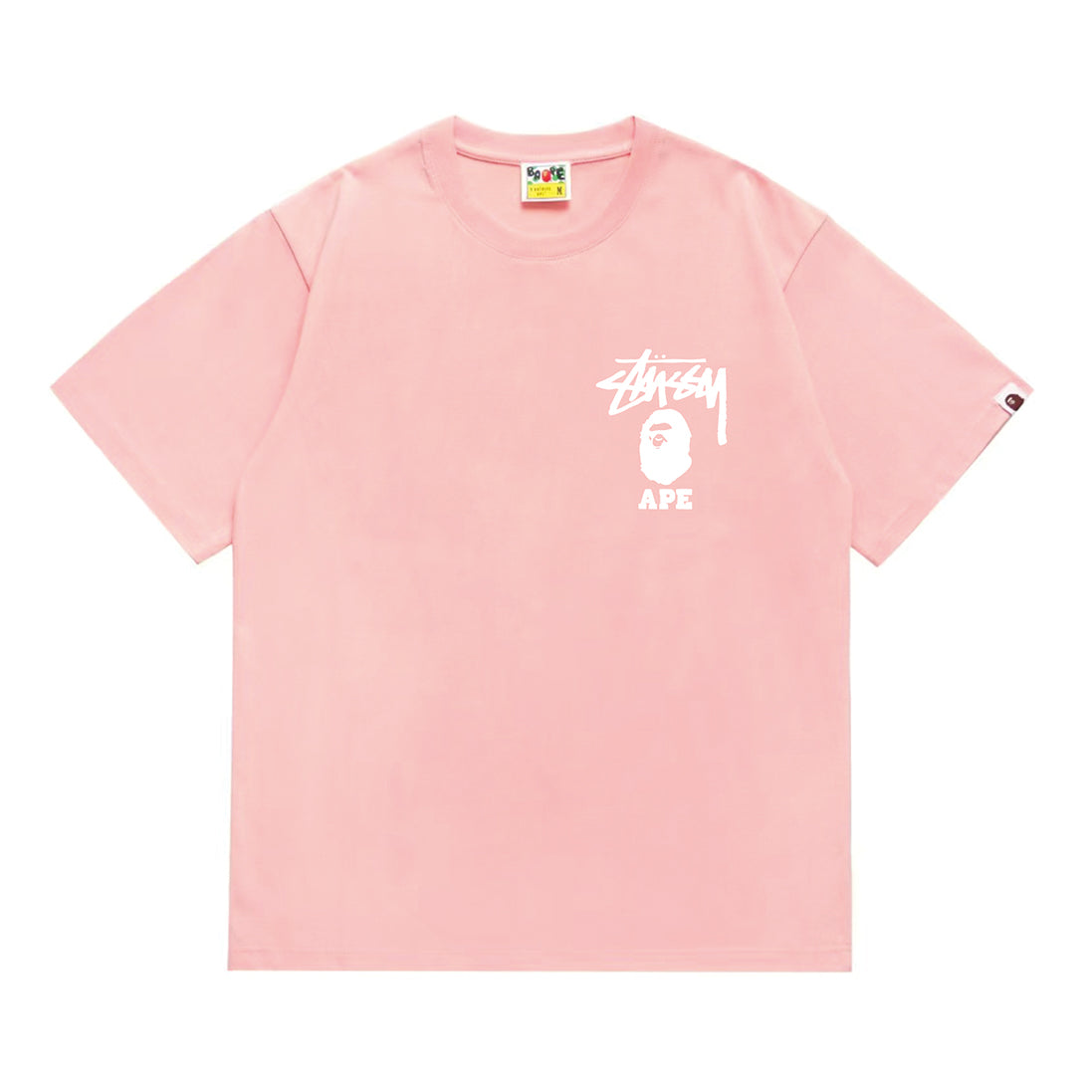 Bathing Shark and ape head print T-Shirt NextBlock