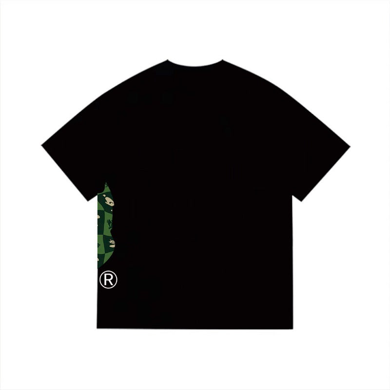 Bathing Shark and ape head print T Shirts NextBlock