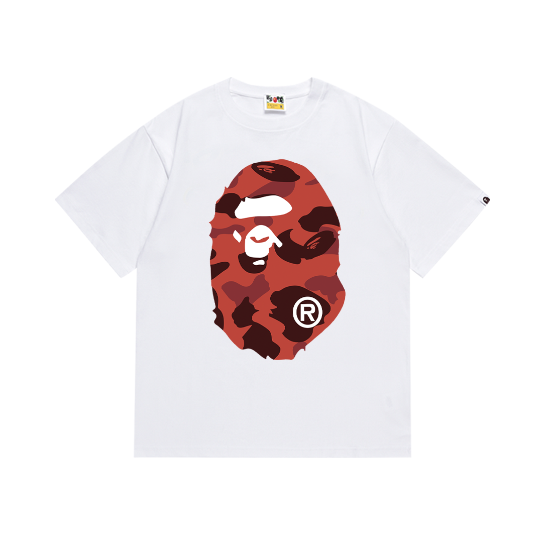 Bathing Shark and ape head print T-Shirt NextBlock