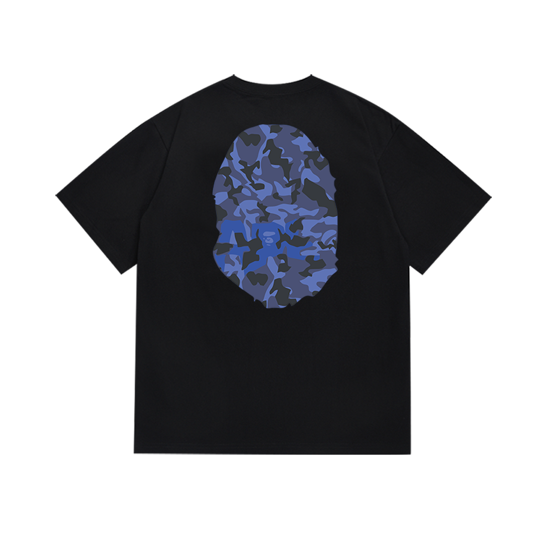 Bathing Shark and ape head print T-Shirt NextBlock