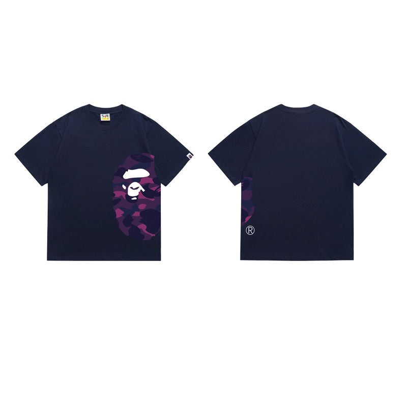Bathing Shark and ape head print T Shirts NextBlock