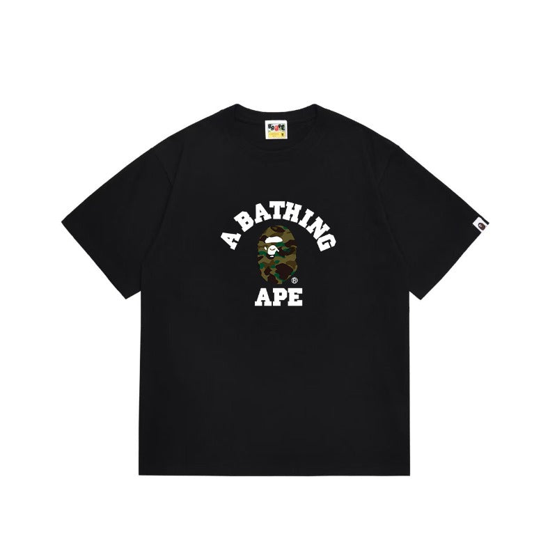 Bathing Shark and ape head print T Shirts NextBlock