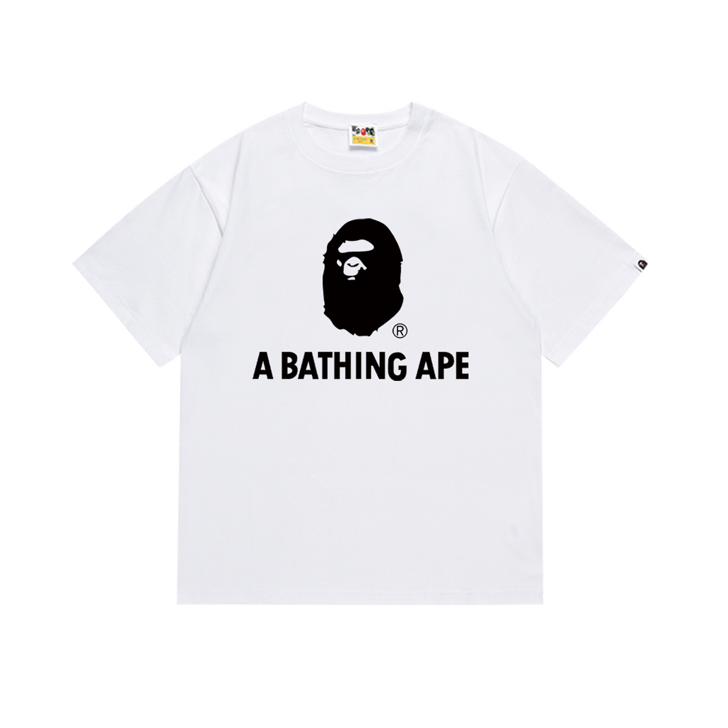 Bathing Shark and ape head print T-Shirt NextBlock