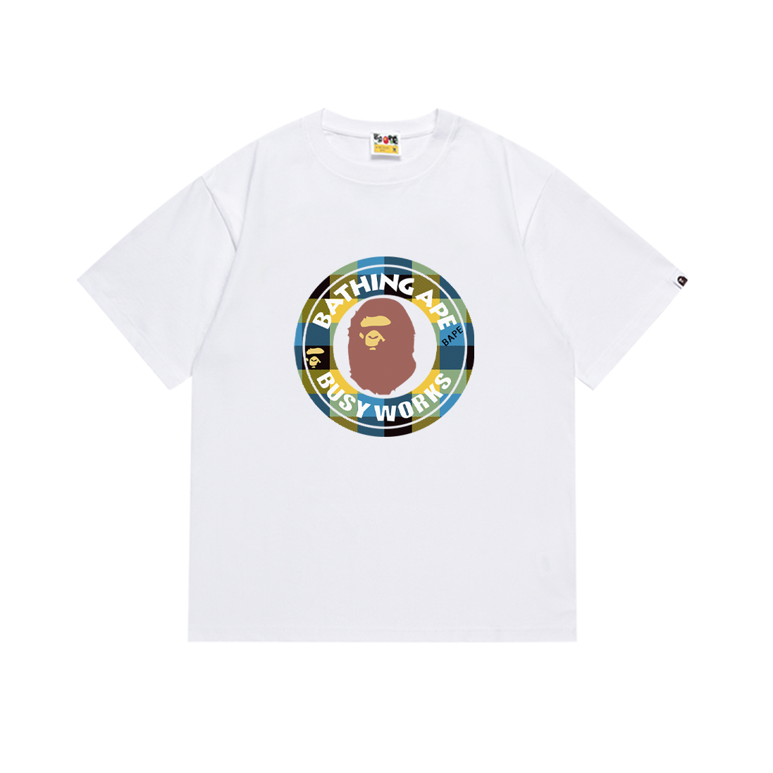 Bathing Shark and ape head print T-Shirt NextBlock