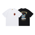Bathing Shark and ape head print T-Shirt NextBlock