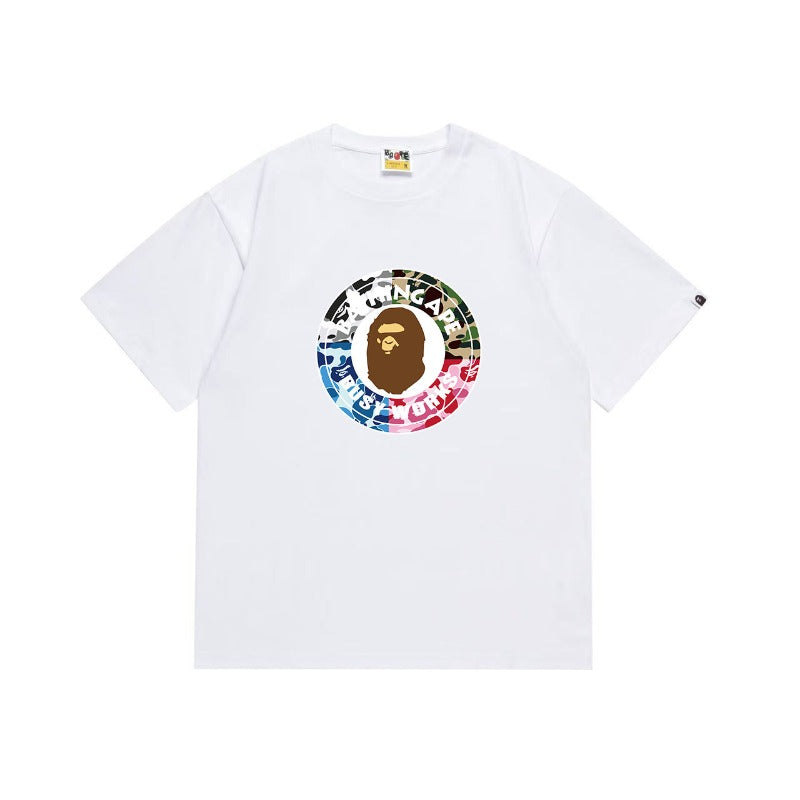 Bathing Shark and ape head print T Shirts NextBlock