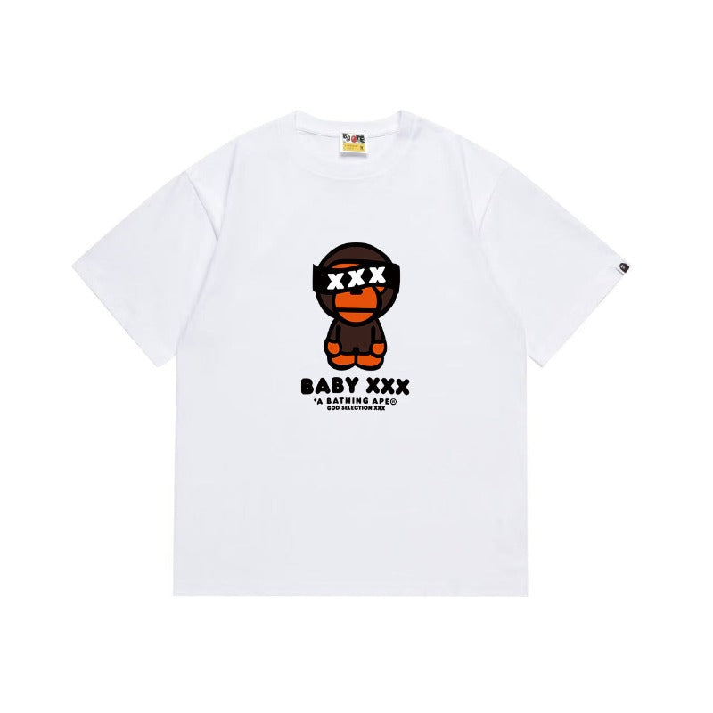 Bathing Shark and ape head print T Shirts NextBlock