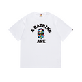 Bathing Shark and ape head print T-Shirt NextBlock