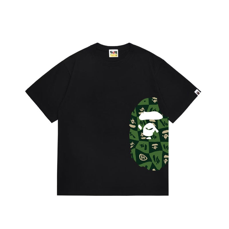 Bathing Shark and ape head print T Shirts NextBlock