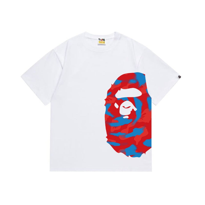 Bathing Shark and ape head print T Shirts NextBlock