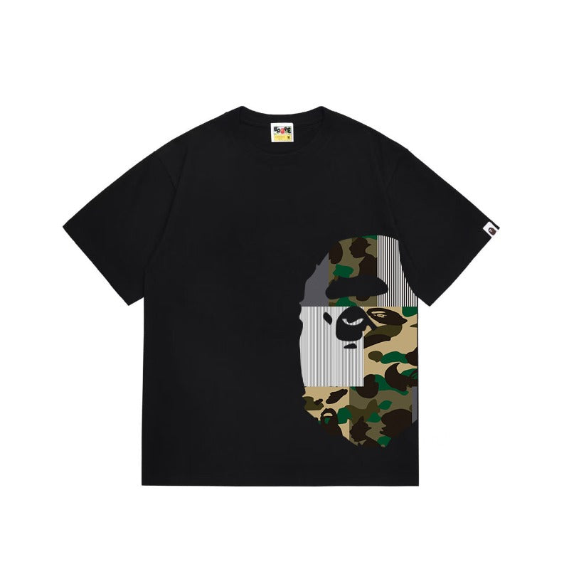 Bathing Shark and ape head print T Shirts NextBlock