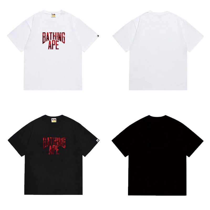 Bathing Shark and ape head print T Shirts NextBlock