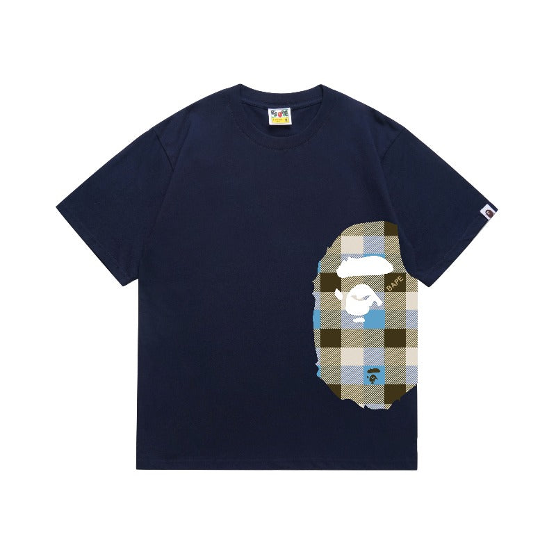 Bathing Shark and ape head print T Shirts NextBlock