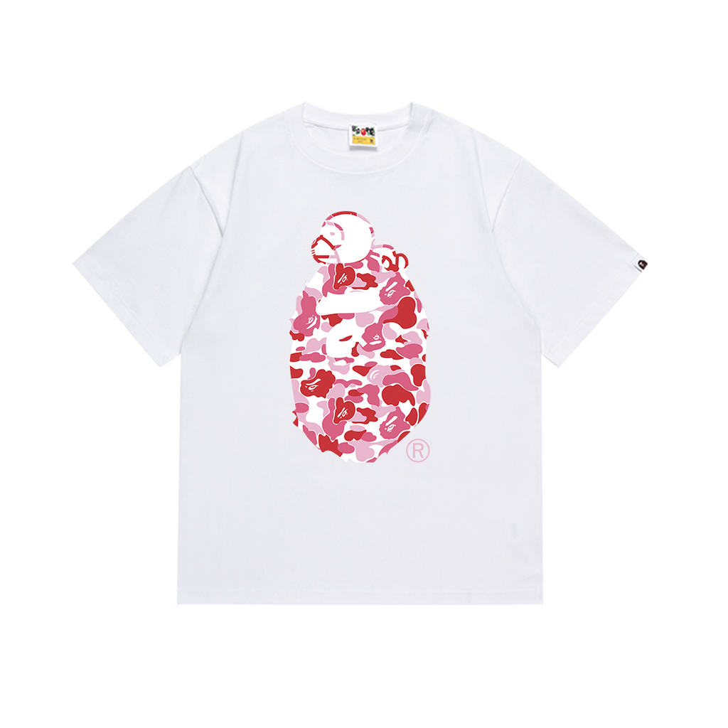 Bathing Shark and ape head print T-Shirt NextBlock