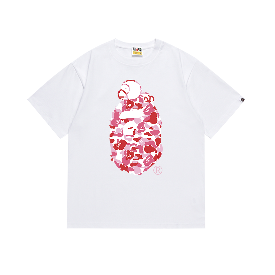 Bathing Shark and ape head print T-Shirt NextBlock