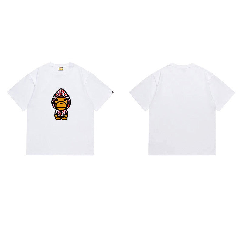 Bathing Shark and ape head print T Shirts NextBlock
