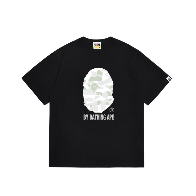 Bathing Shark and ape head print T Shirts NextBlock