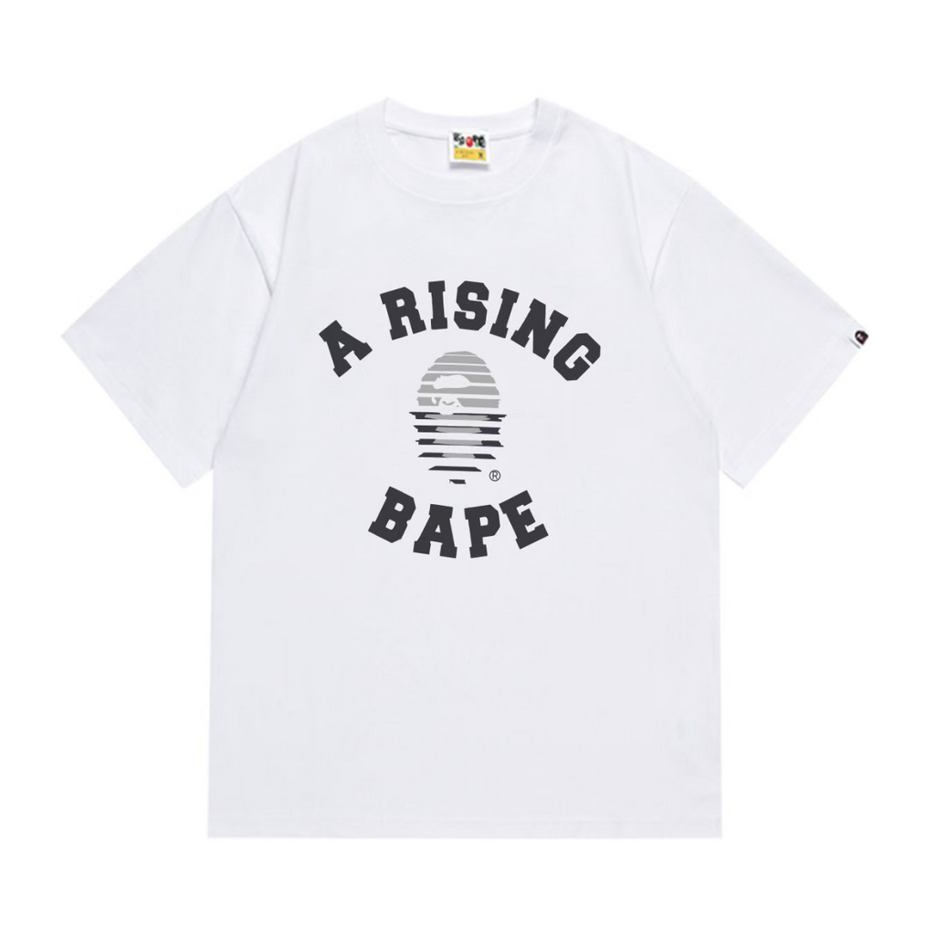 Bathing Shark and ape head print T-Shirt NextBlock