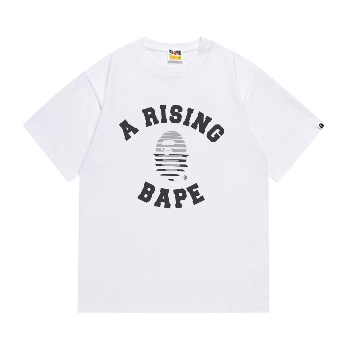 Bathing Shark and ape head print T-Shirt NextBlock
