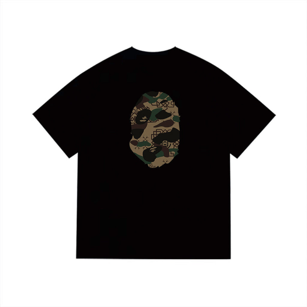 Bathing Shark and ape head print T Shirts NextBlock
