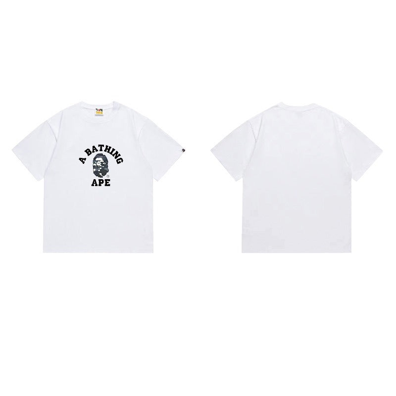 Bathing Shark and ape head print T Shirts NextBlock