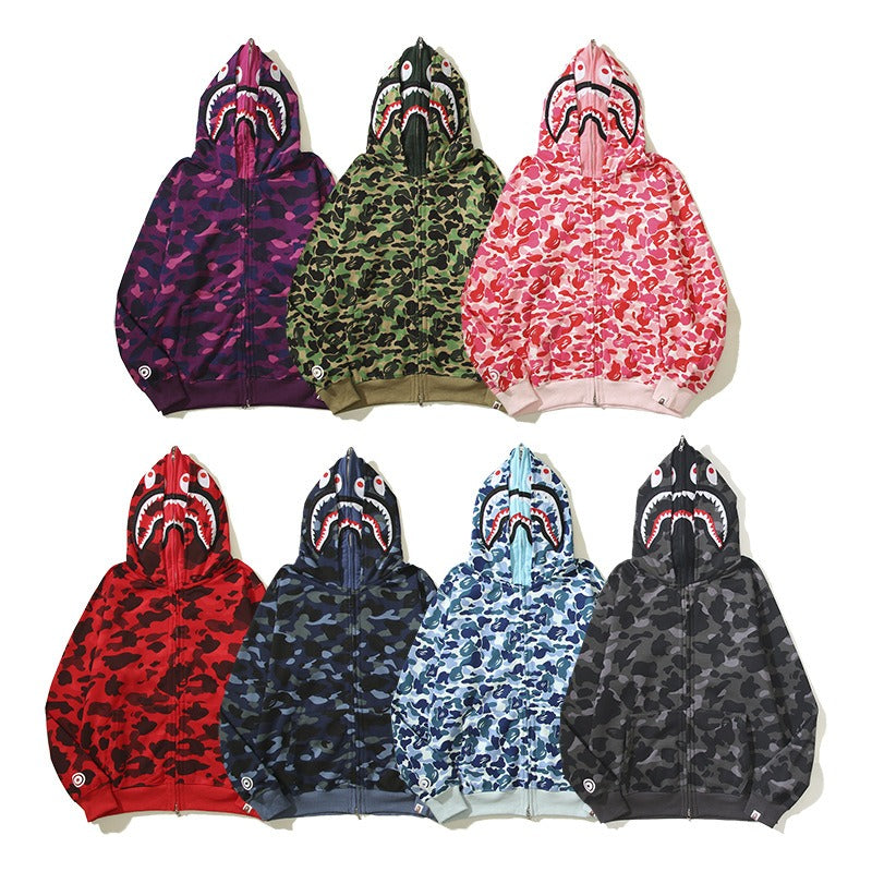Ape Hoodie Camouflage Alphabet Double Hat Sweater Autumn Winter NextBlock