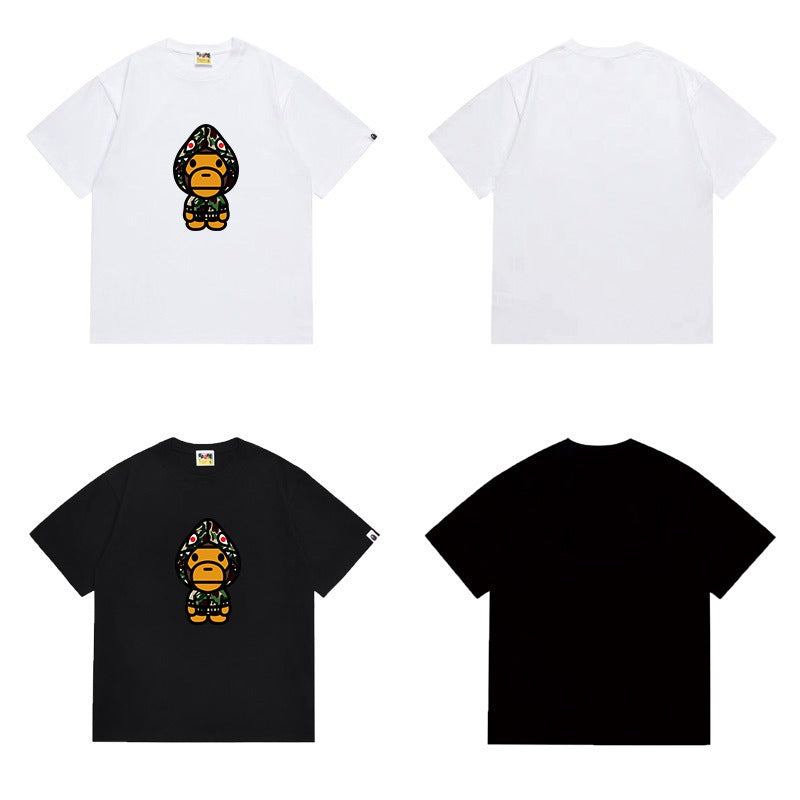 Bathing Shark and ape head print T Shirts NextBlock