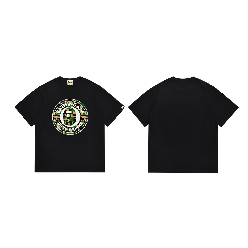 Bathing Shark and ape head print T-Shirt NextBlock