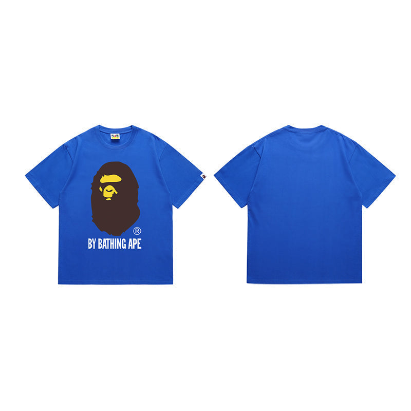 Bathing Shark and ape head print T Shirt NextBlock