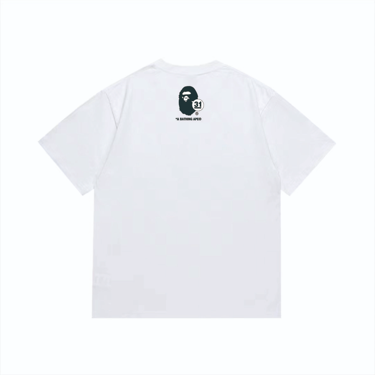 Bathing Shark and ape head print T-Shirt NextBlock