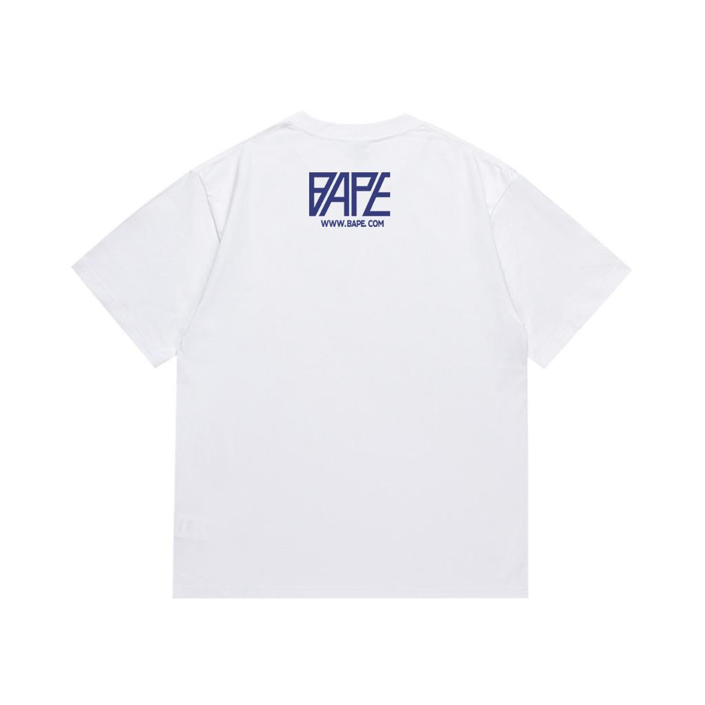Bathing Shark and ape head print T-Shirt NextBlock