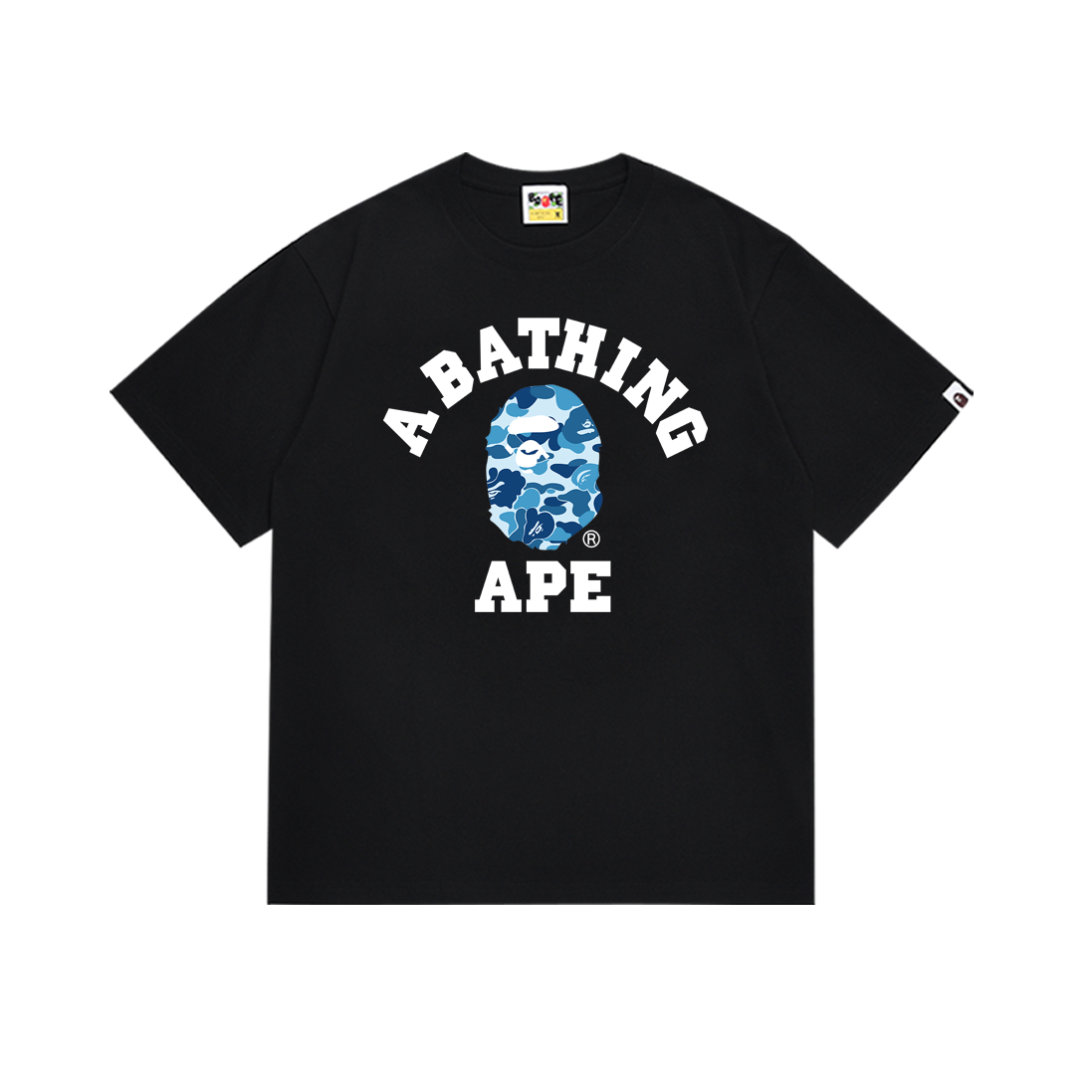 Bathing Shark and ape head print T-Shirt NextBlock