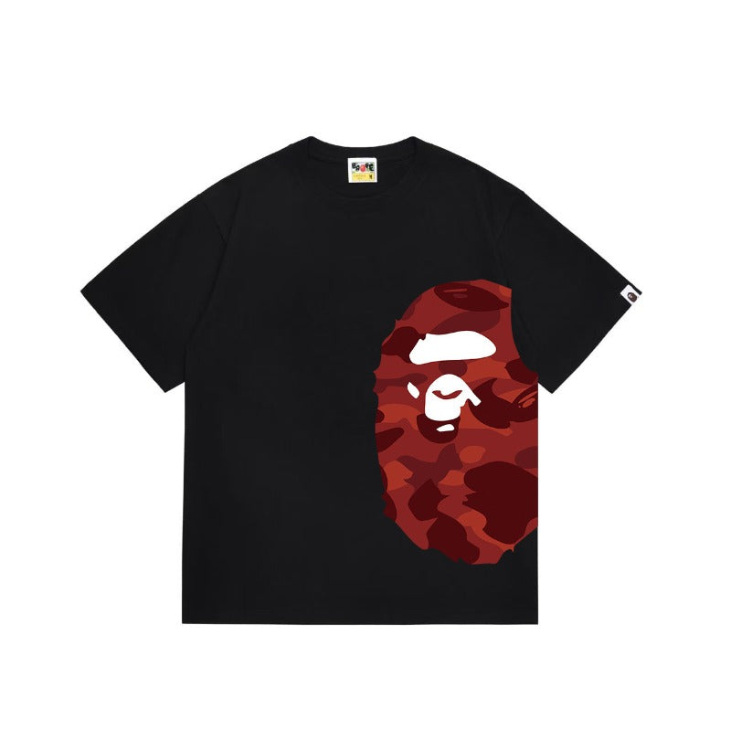 Bathing Shark and ape head print T Shirts NextBlock