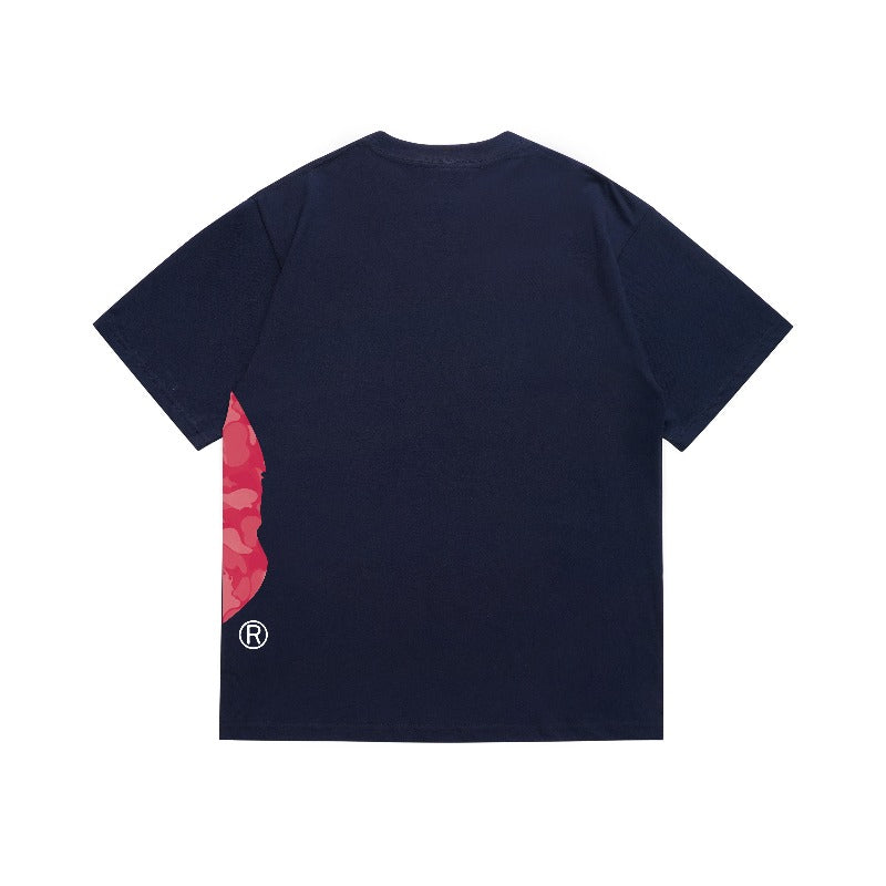 Bathing Shark and ape head print T Shirts NextBlock