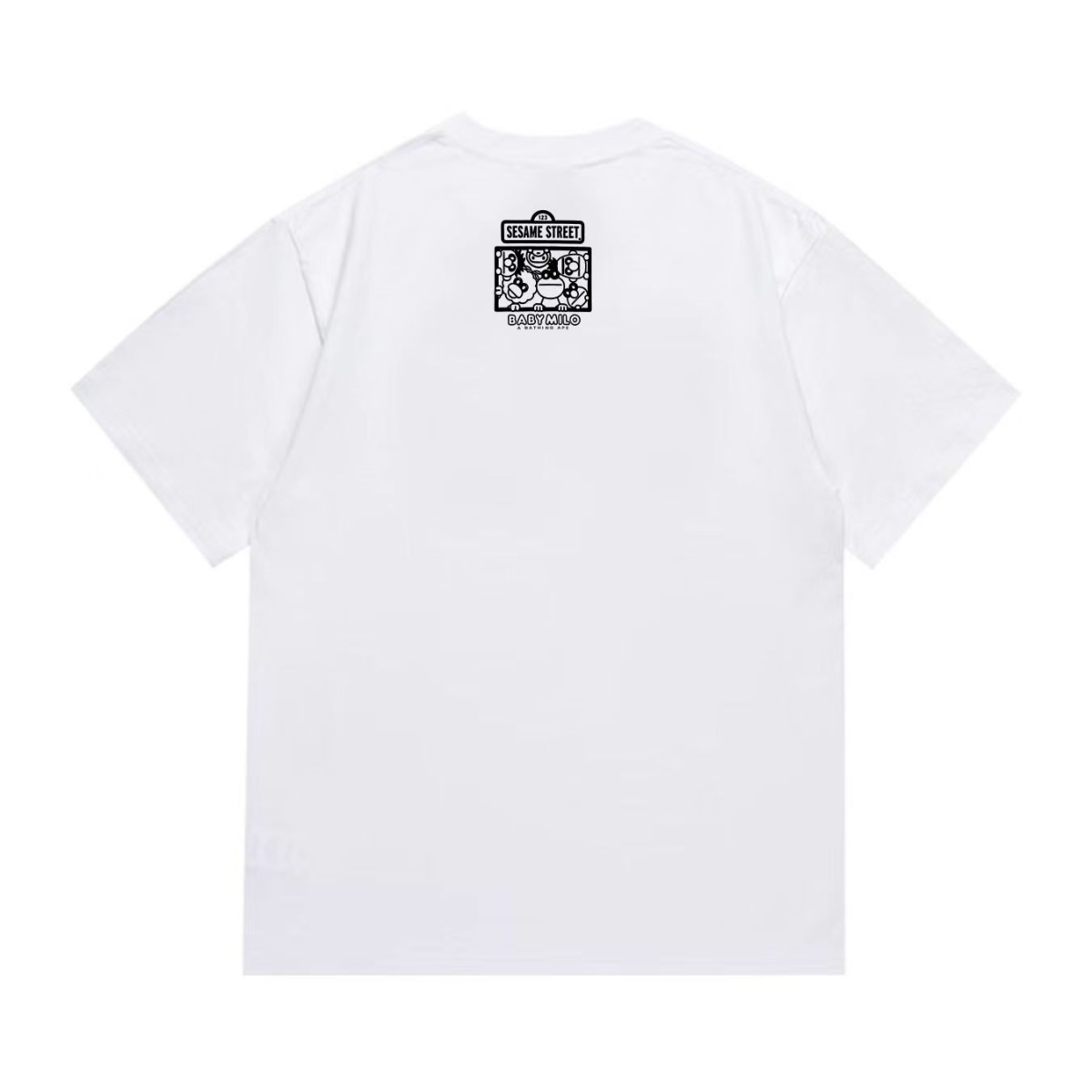 Bathing Shark and ape head print T-Shirt NextBlock