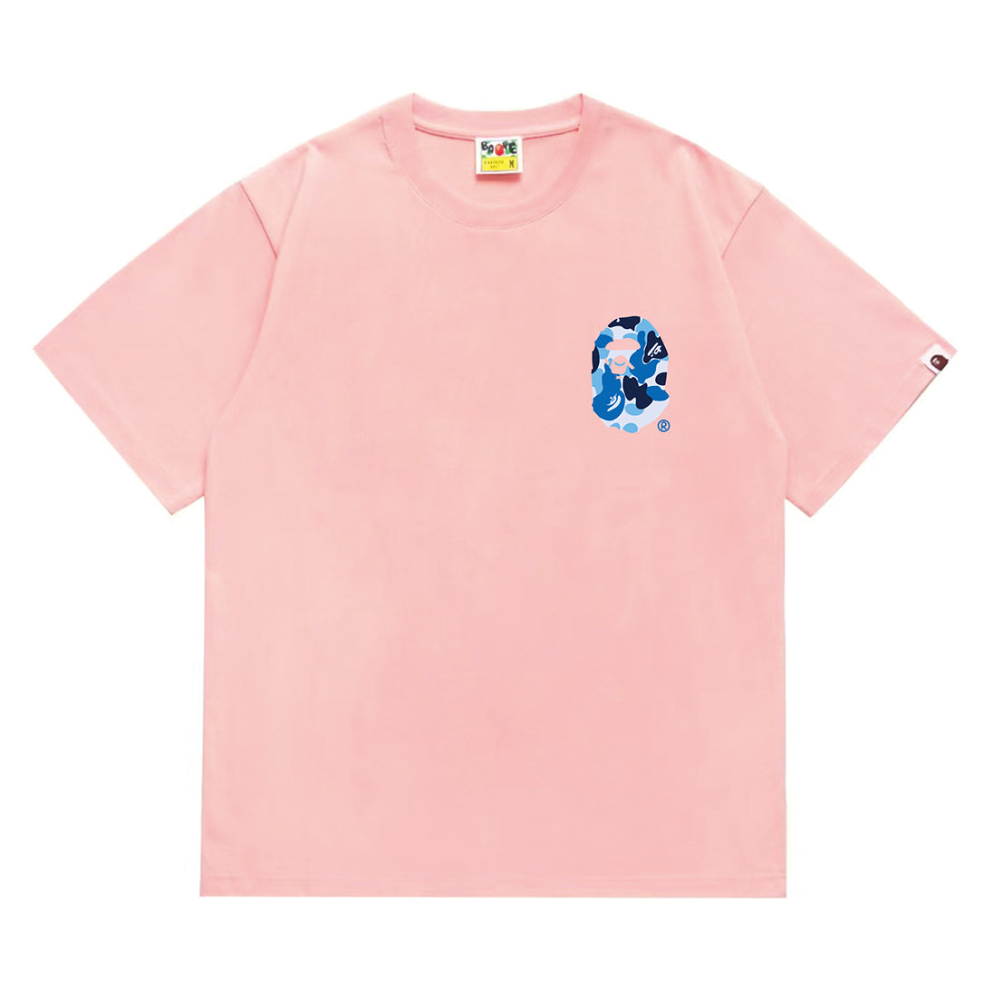 Bathing Shark and ape head print T-Shirt NextBlock