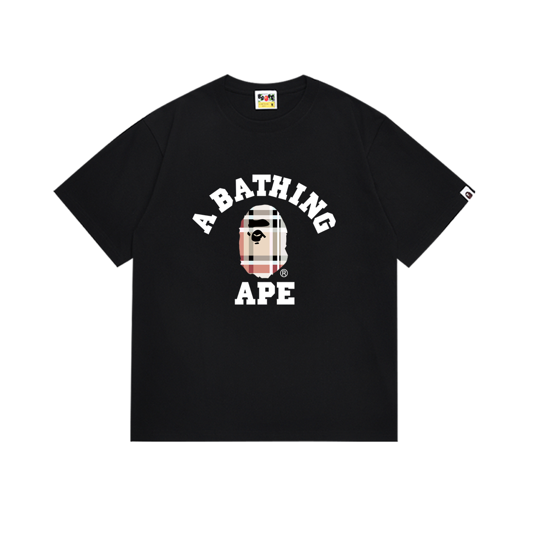 Bathing Shark and ape head print T-Shirt NextBlock